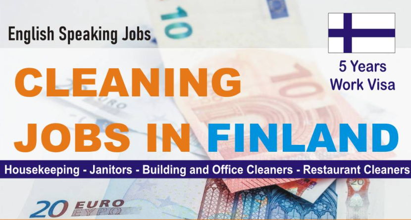 Visa Sponsorship Cleaning Jobs in Finland 2023